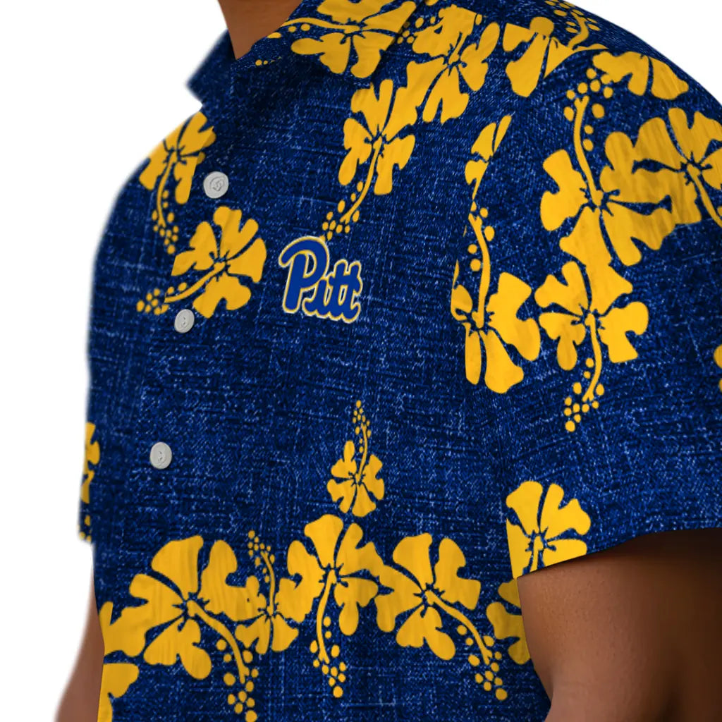 Pittsburgh Panthers Hawaiian Shirt - 50th State Flower | Hula Hawaiian Shirts
