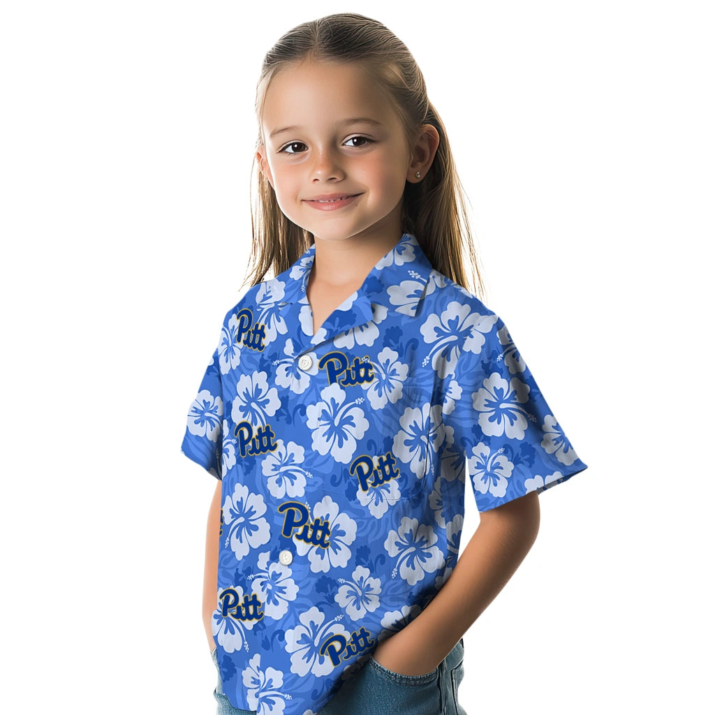 Pittsburgh Panthers Hawaiian Shirt - Hibiscus Cluster | Hula Hawaiian Shirts