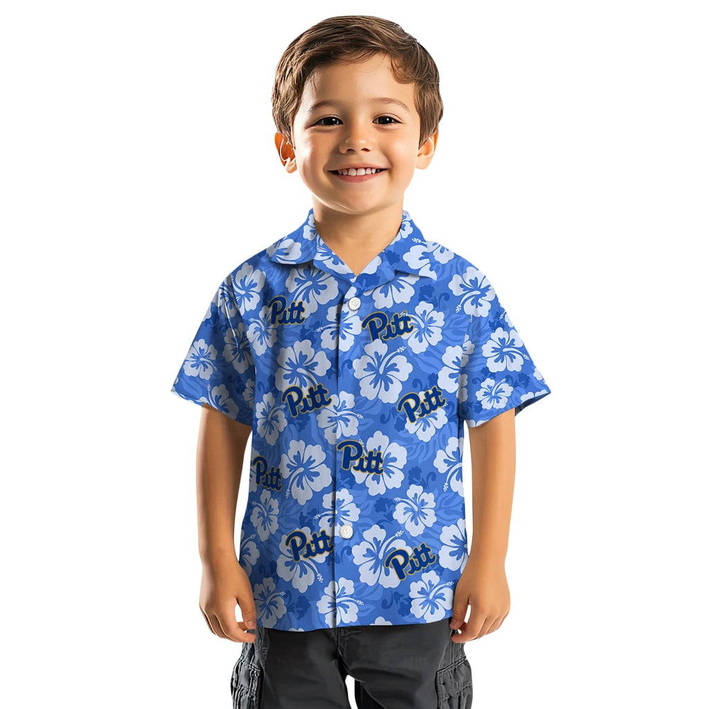 Pittsburgh Panthers Hawaiian Shirt - Hibiscus Cluster | Hula Hawaiian Shirts