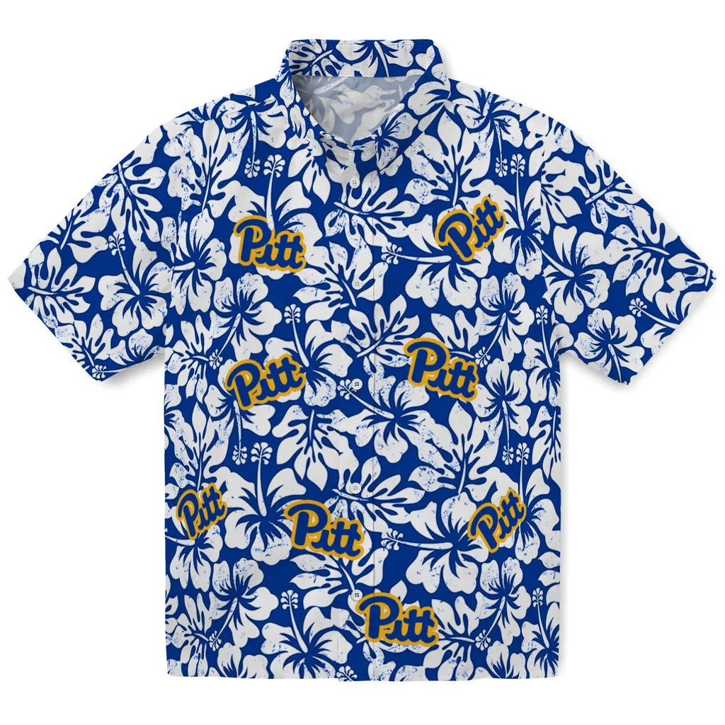 Pittsburgh Panthers Hawaiian Shirt - Hibiscus Motif | Hula Hawaiian Shirts