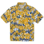 Pittsburgh Panthers Hawaiian Shirt - Hibiscus Overlay | Hula Hawaiian Shirts