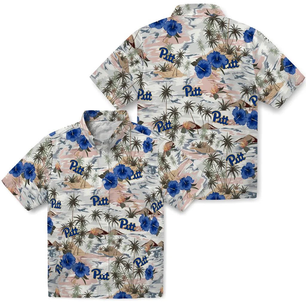 Pittsburgh Panthers Hawaiian Shirt - Hibiscus Seaside | Hula Hawaiian Shirts