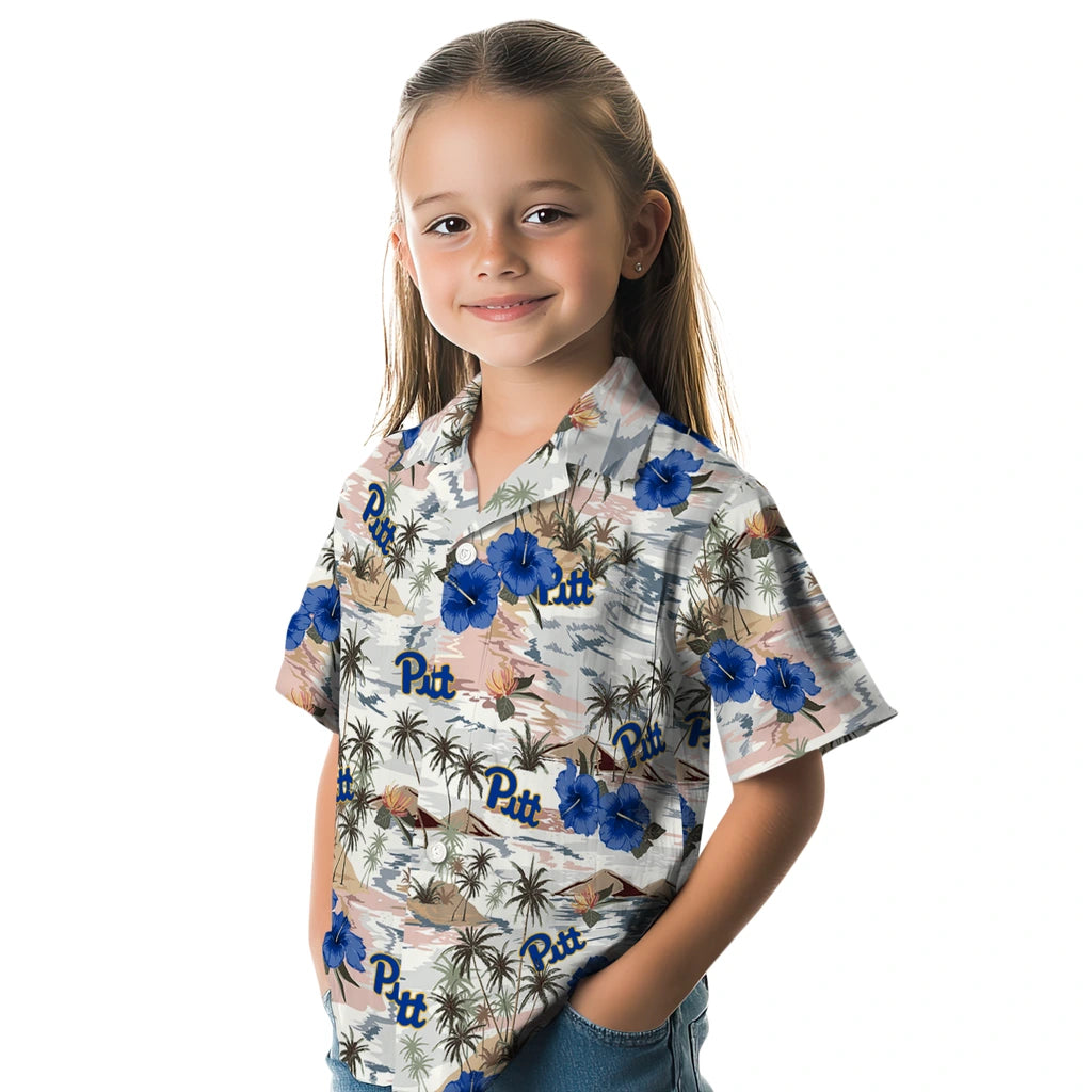 Pittsburgh Panthers Hawaiian Shirt - Hibiscus Seaside | Hula Hawaiian Shirts