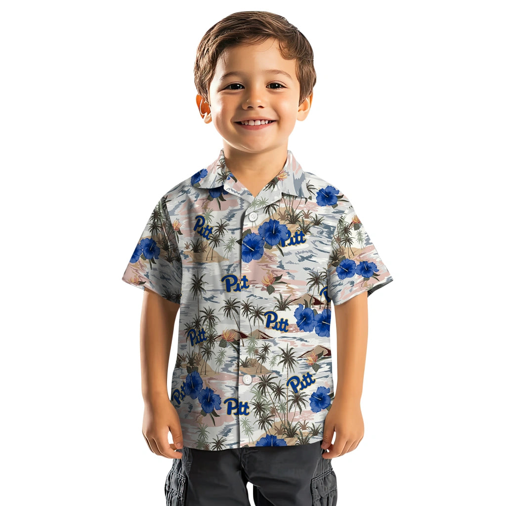 Pittsburgh Panthers Hawaiian Shirt - Hibiscus Seaside | Hula Hawaiian Shirts
