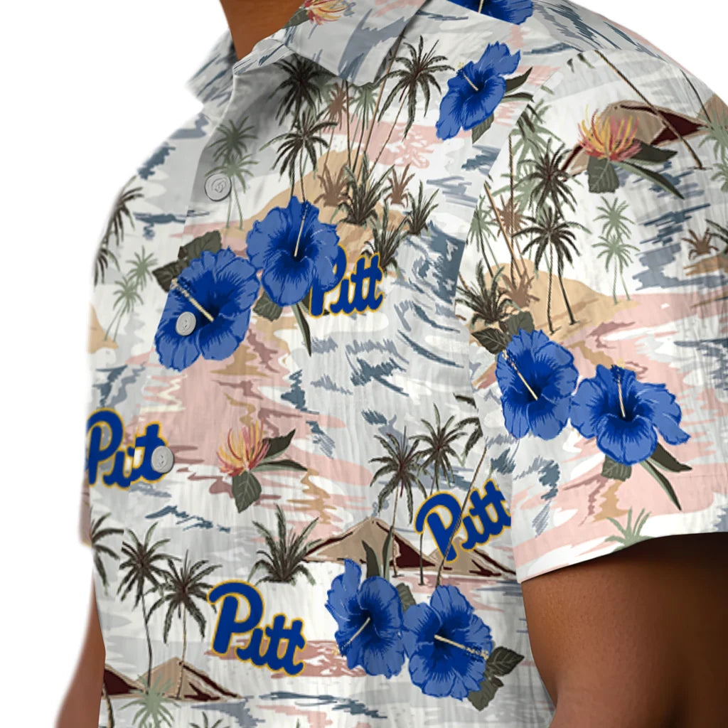 Pittsburgh Panthers Hawaiian Shirt - Hibiscus Seaside | Hula Hawaiian Shirts