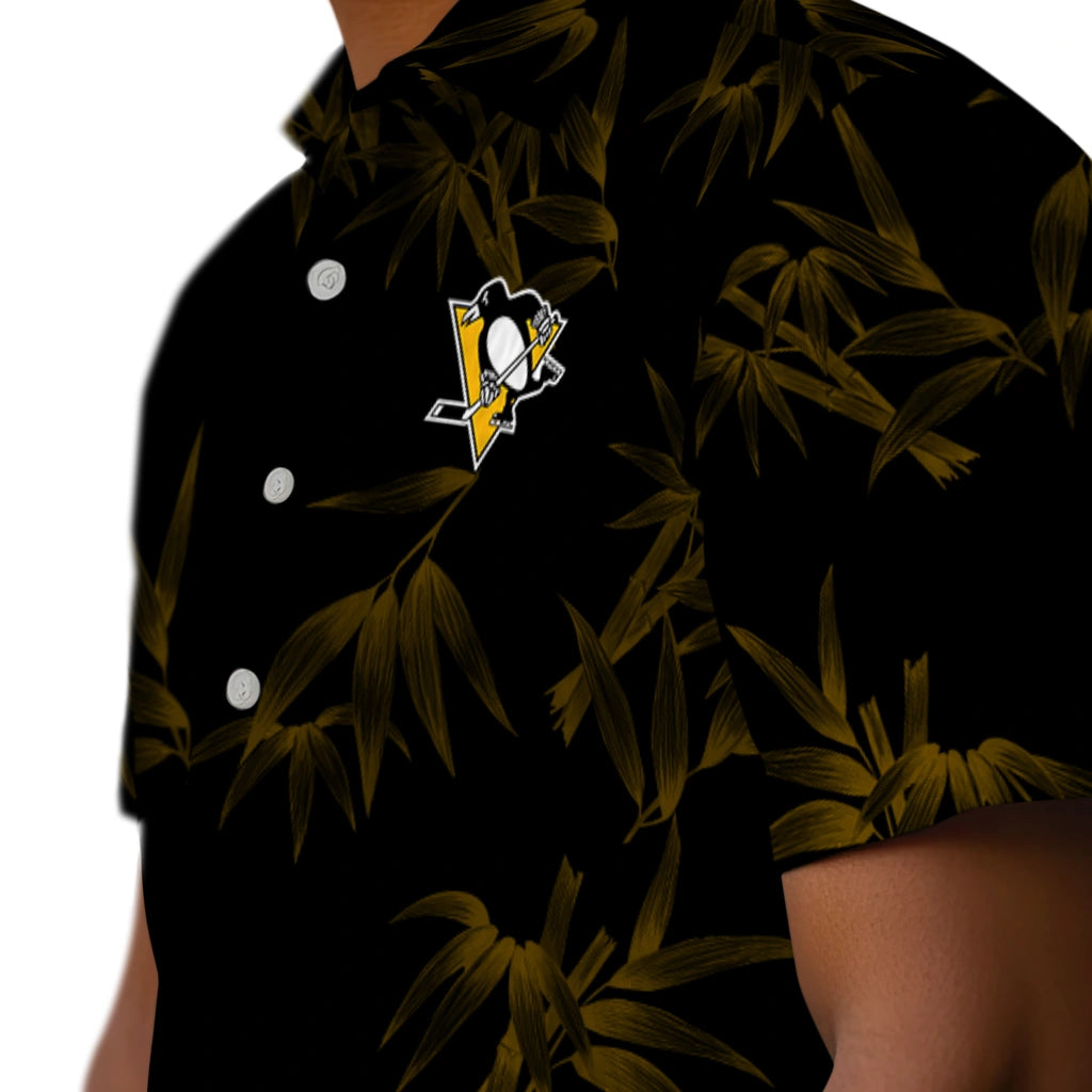 Pittsburgh Penguins Hawaiian Shirt - Bamboo Branches | Hula Hawaiian Shirts