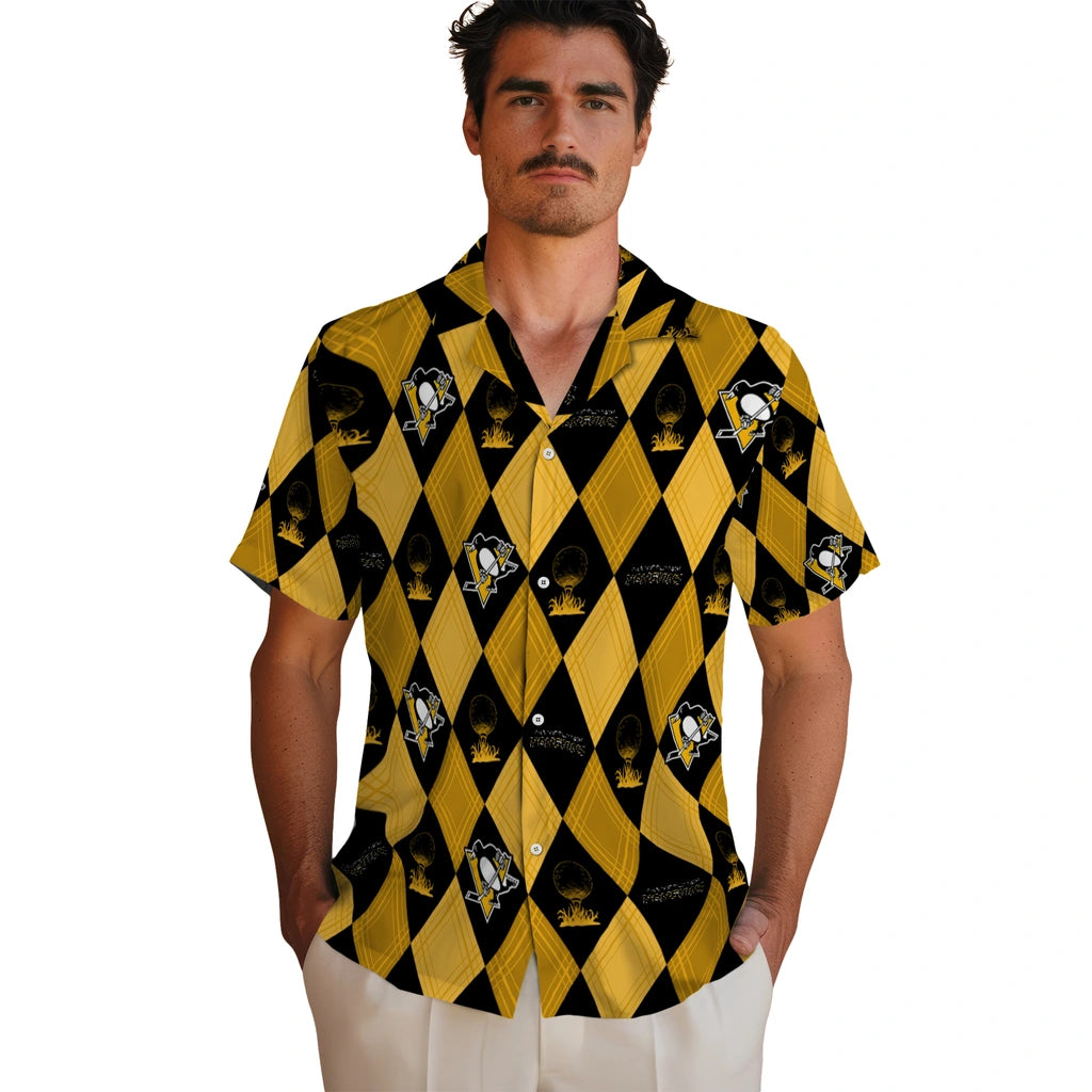 Pittsburgh Penguins Hawaiian Shirt - Golfing Plaid | Hula Hawaiian Shirts