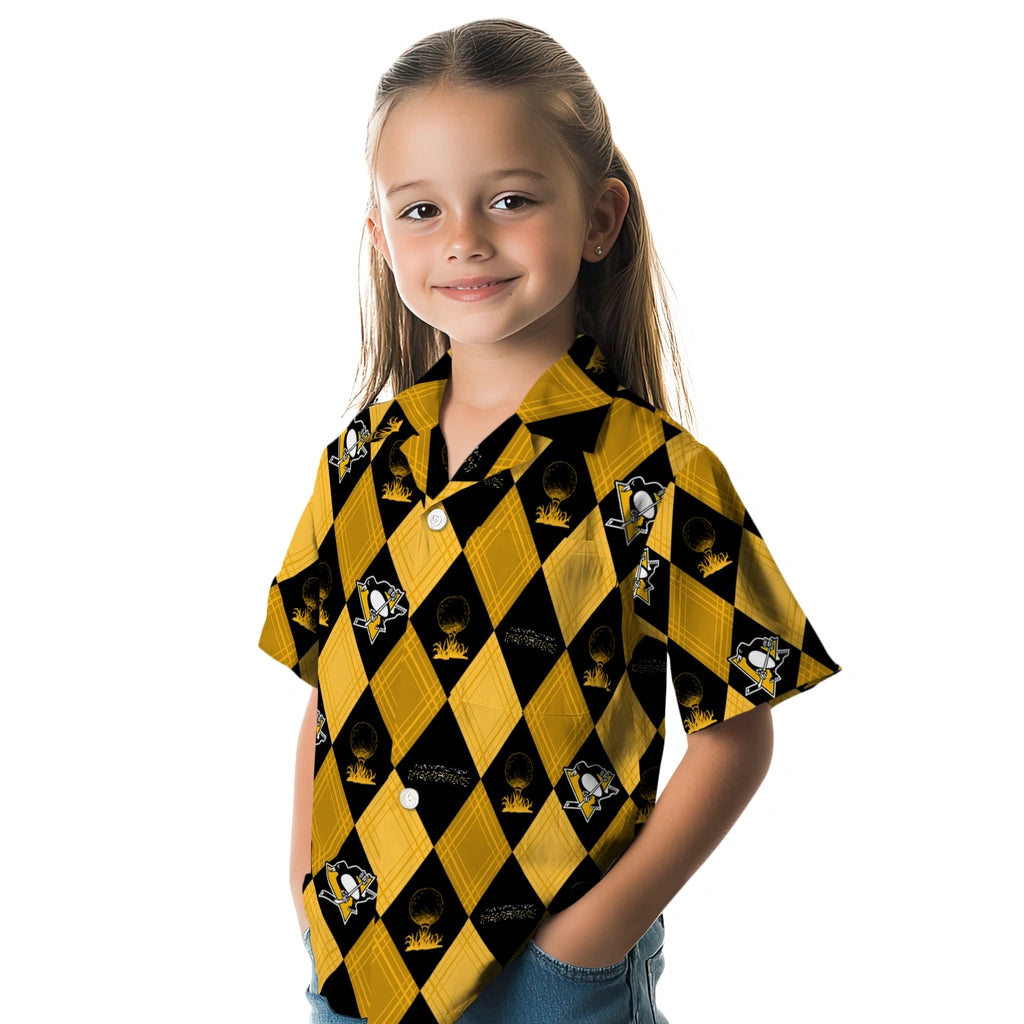 Pittsburgh Penguins Hawaiian Shirt - Golfing Plaid | Hula Hawaiian Shirts