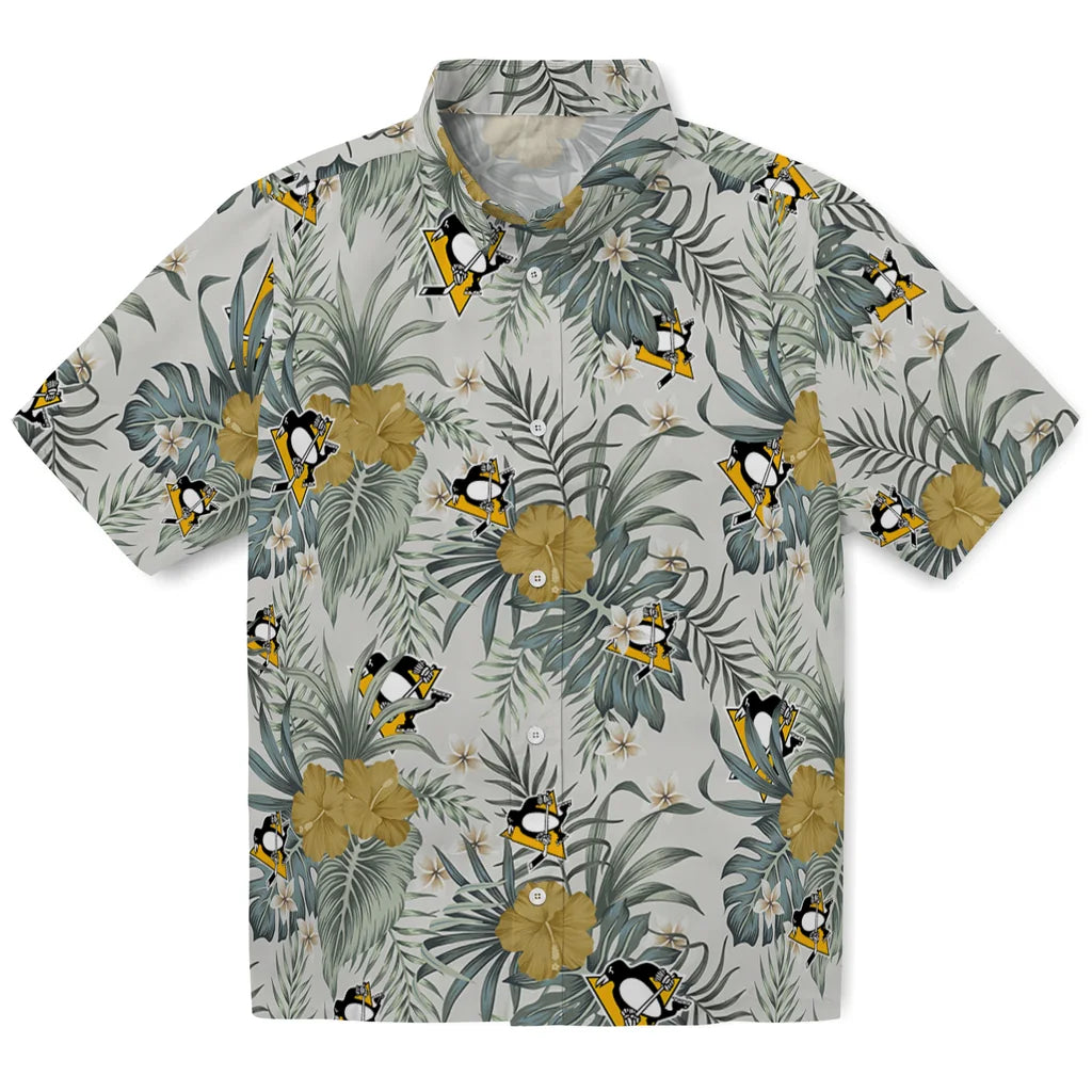 Pittsburgh Penguins Hawaiian Shirt - Hibiscus Designs | Hula Hawaiian Shirts