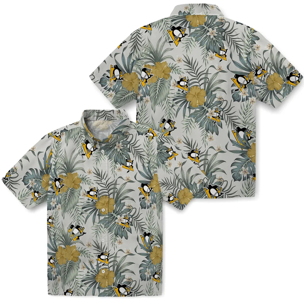 Pittsburgh Penguins Hawaiian Shirt - Hibiscus Designs | Hula Hawaiian Shirts