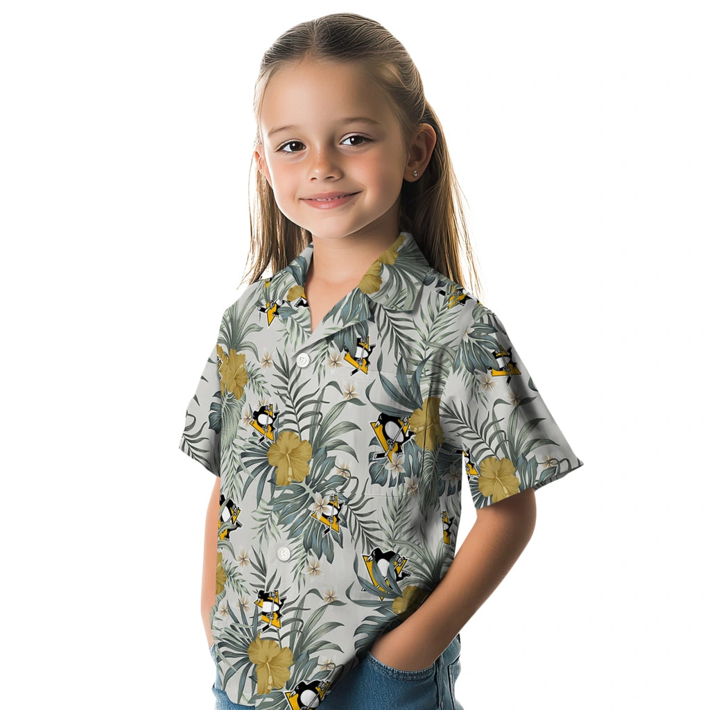 Pittsburgh Penguins Hawaiian Shirt - Hibiscus Designs | Hula Hawaiian Shirts