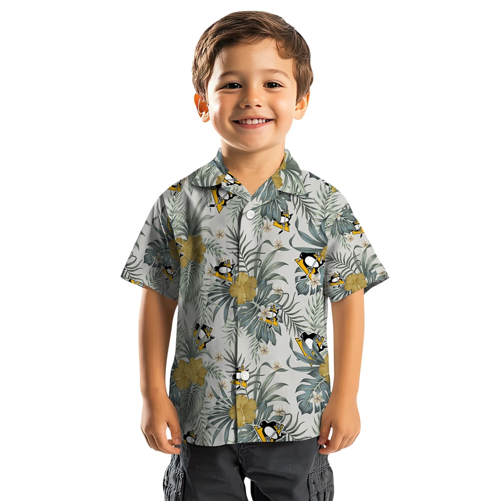 Pittsburgh Penguins Hawaiian Shirt - Hibiscus Designs | Hula Hawaiian Shirts