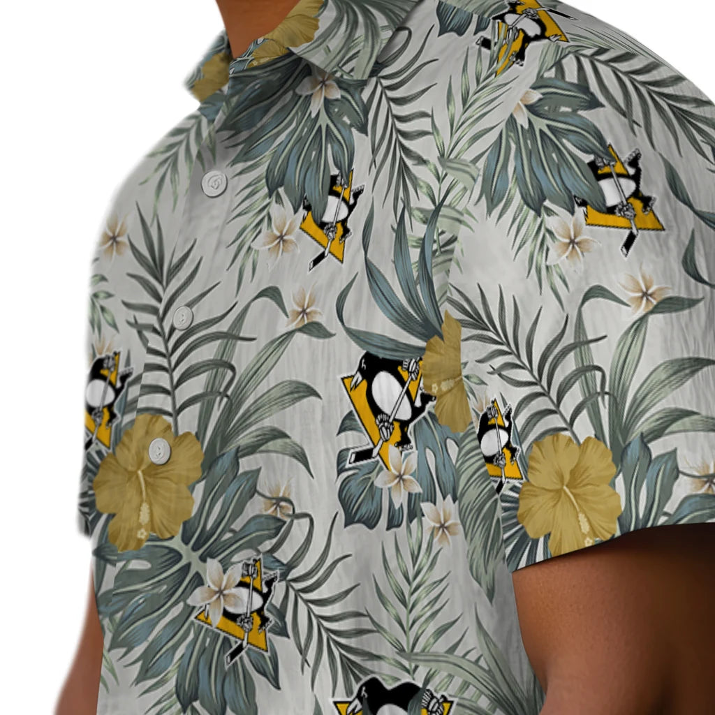 Pittsburgh Penguins Hawaiian Shirt - Hibiscus Designs | Hula Hawaiian Shirts