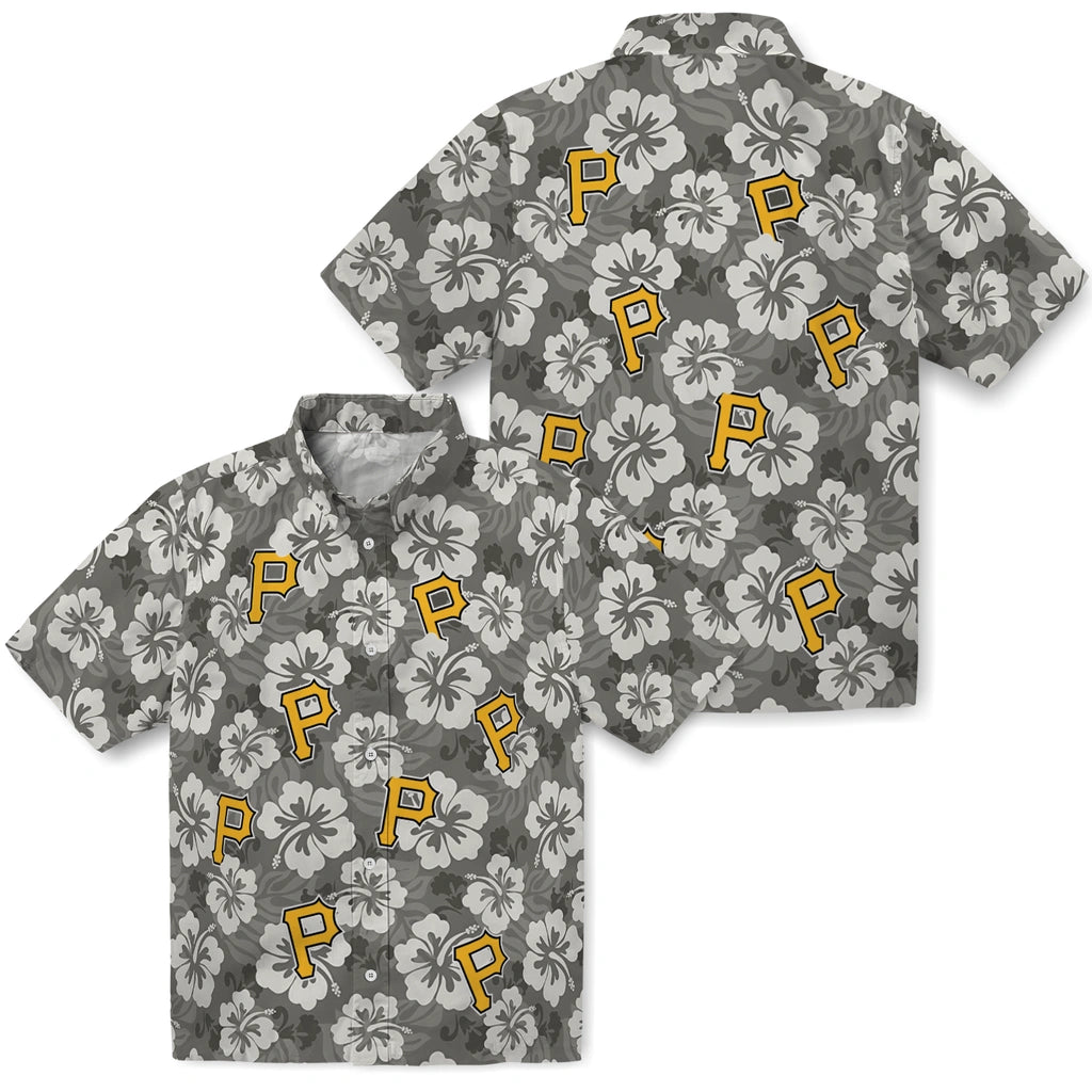 Pittsburgh Pirates Hawaiian Shirt - Hibiscus Cluster | Hula Hawaiian Shirts