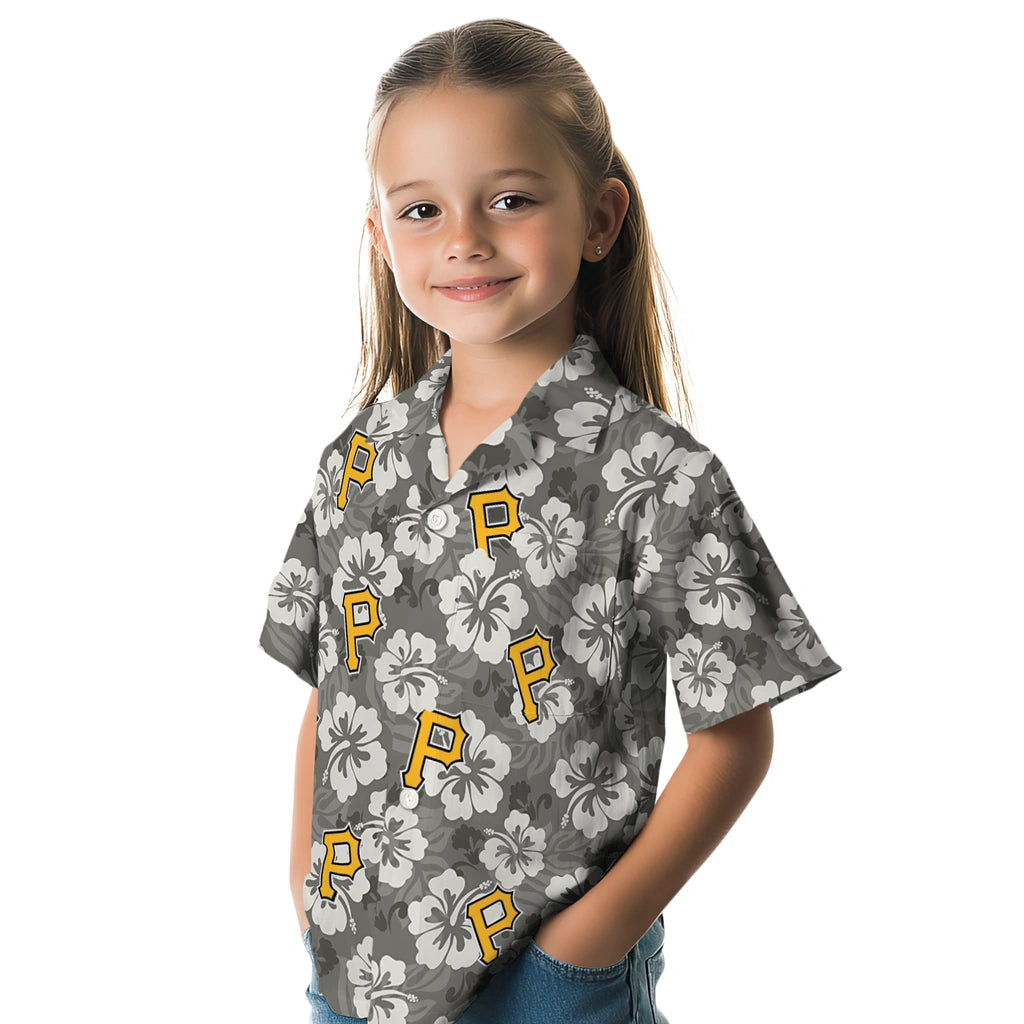 Pittsburgh Pirates Hawaiian Shirt - Hibiscus Cluster | Hula Hawaiian Shirts