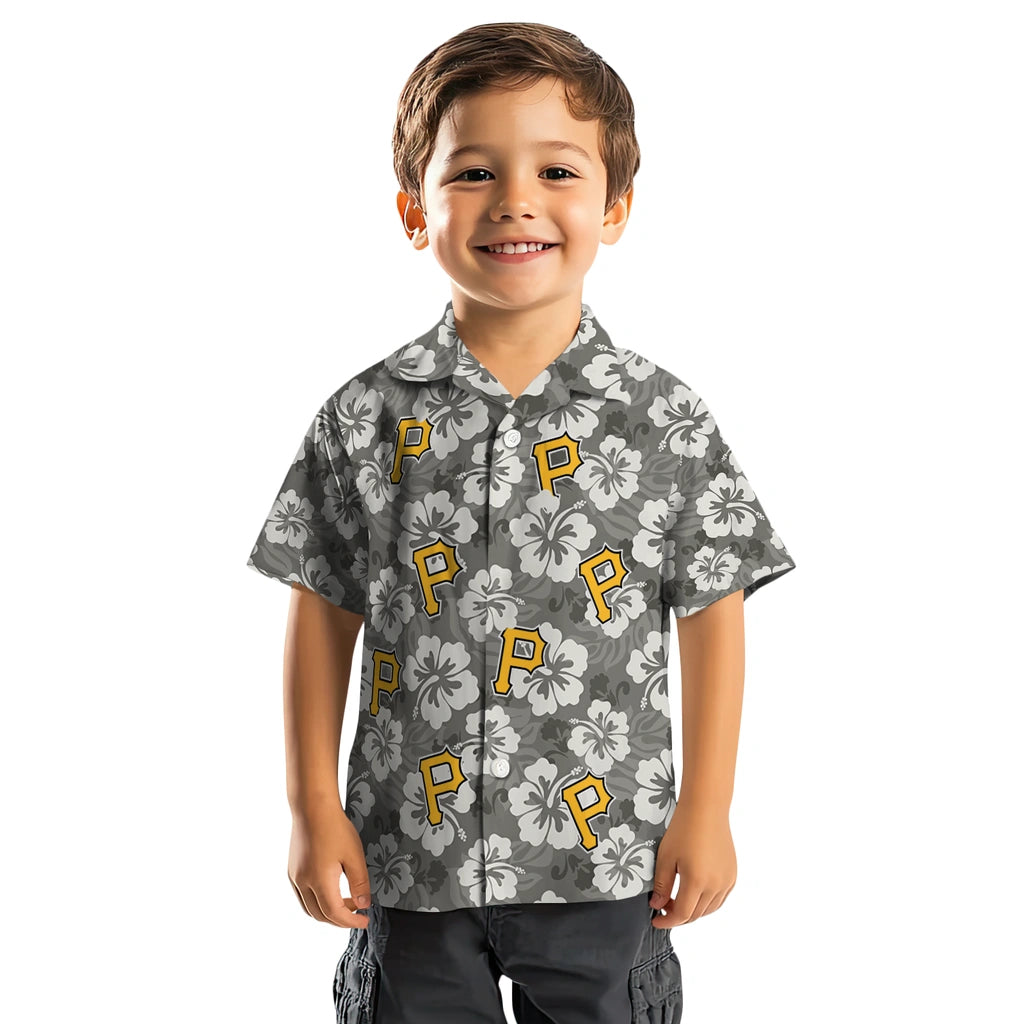 Pittsburgh Pirates Hawaiian Shirt - Hibiscus Cluster | Hula Hawaiian Shirts