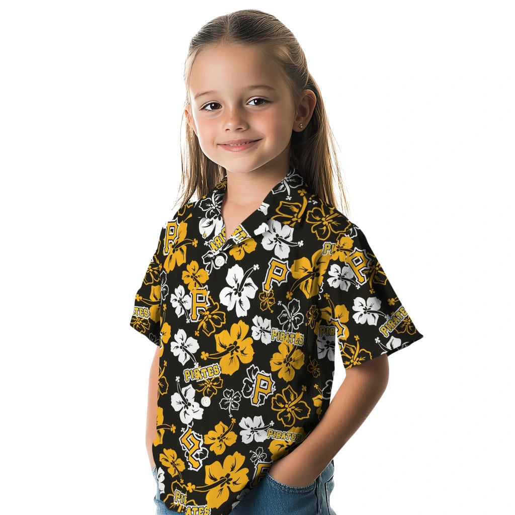 Pittsburgh Pirates Hawaiian Shirt - Hibiscus Flower Design | Hula Hawaiian Shirts