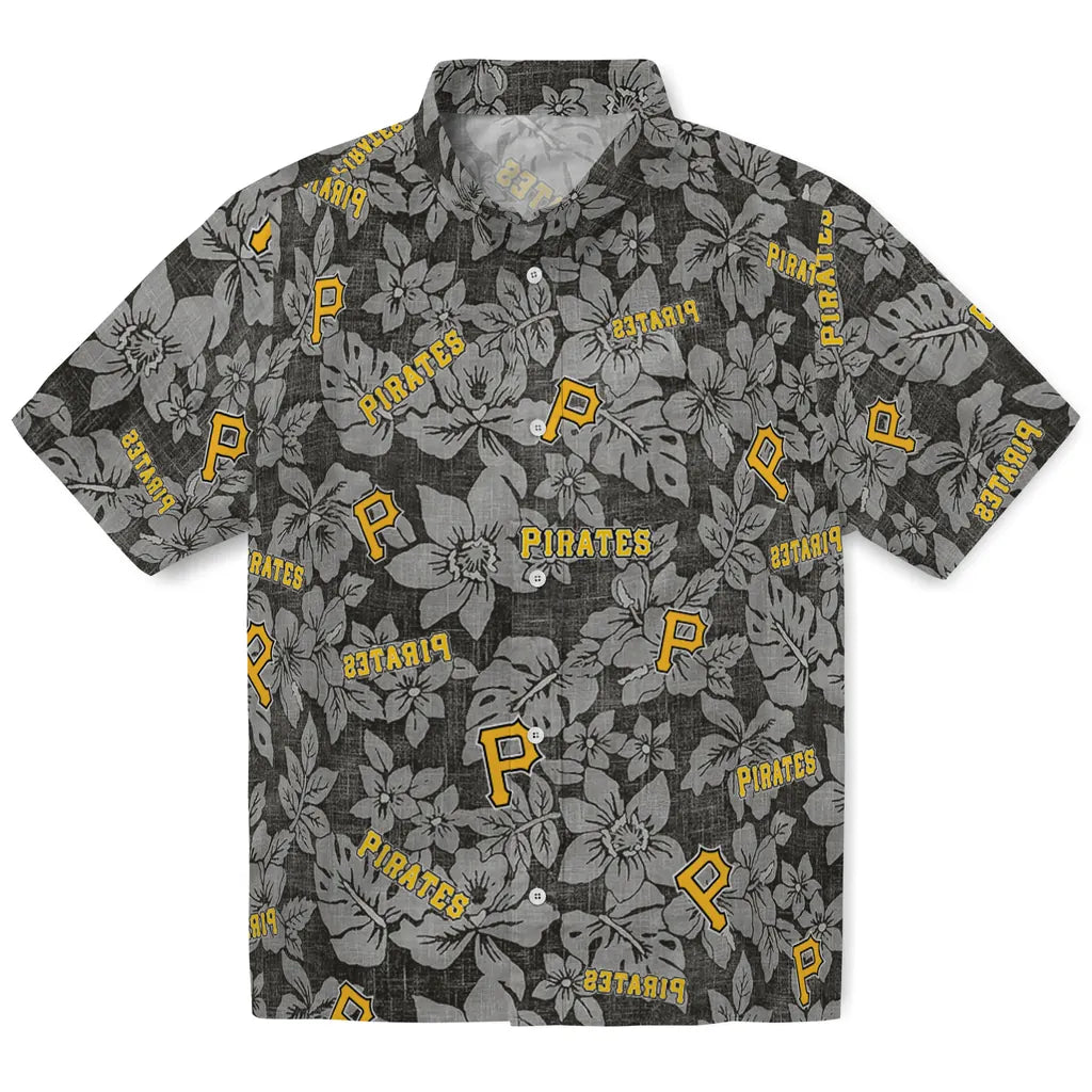 Pittsburgh Pirates Hawaiian Shirt - Hibiscus Oasis | Hula Hawaiian Shirts