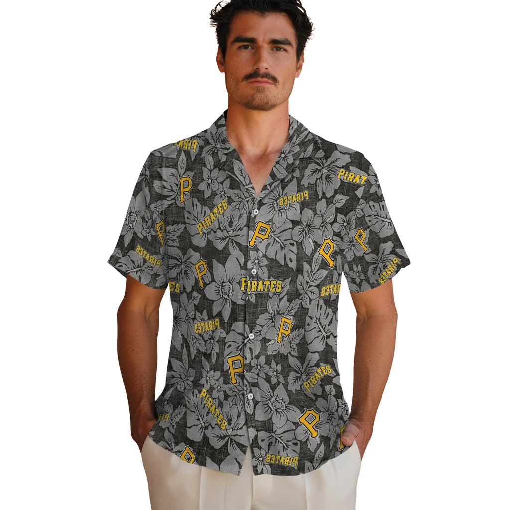 Pittsburgh Pirates Hawaiian Shirt - Hibiscus Oasis | Hula Hawaiian Shirts