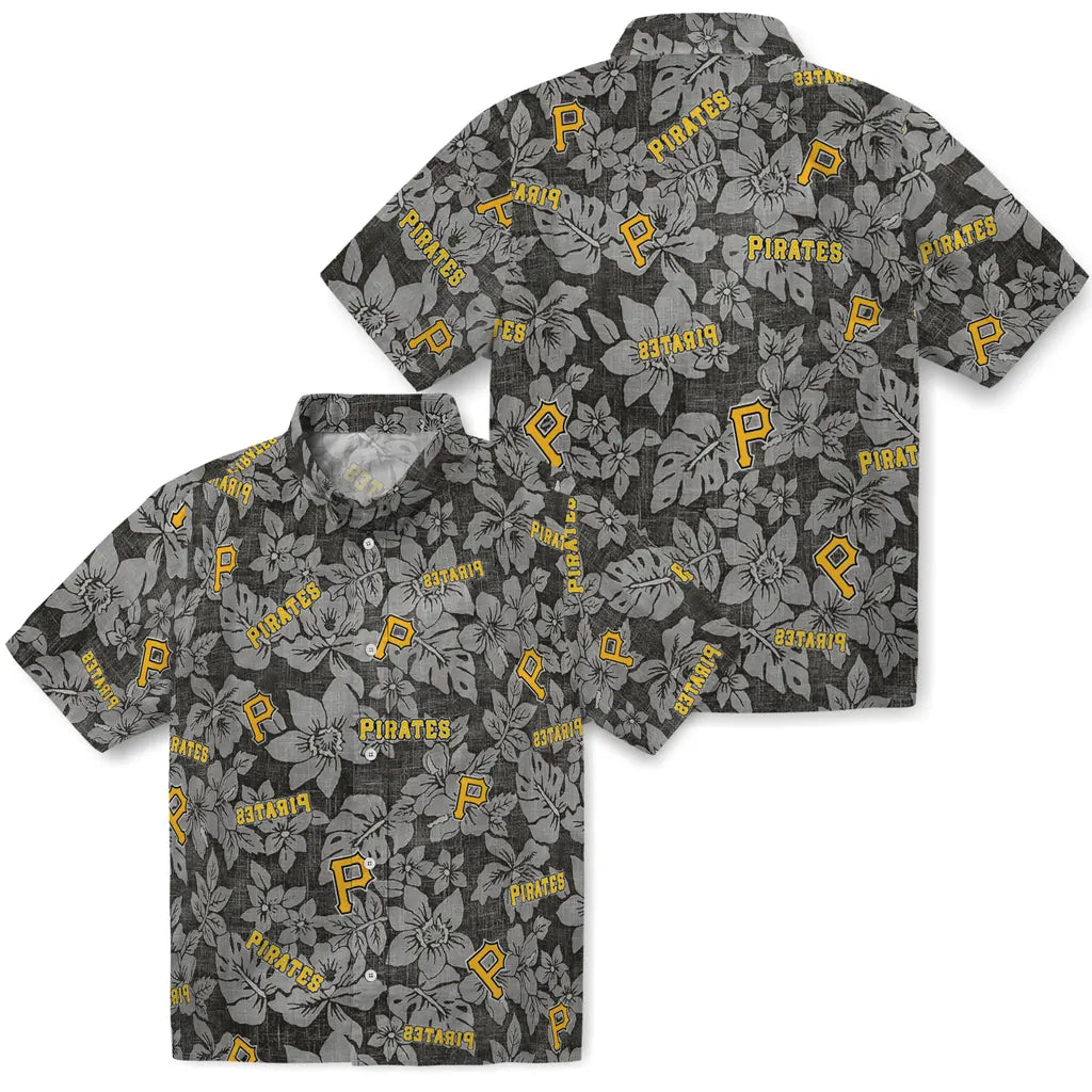 Pittsburgh Pirates Hawaiian Shirt - Hibiscus Oasis | Hula Hawaiian Shirts