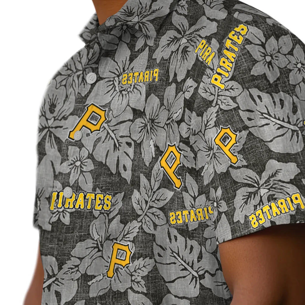 Pittsburgh Pirates Hawaiian Shirt - Hibiscus Oasis | Hula Hawaiian Shirts