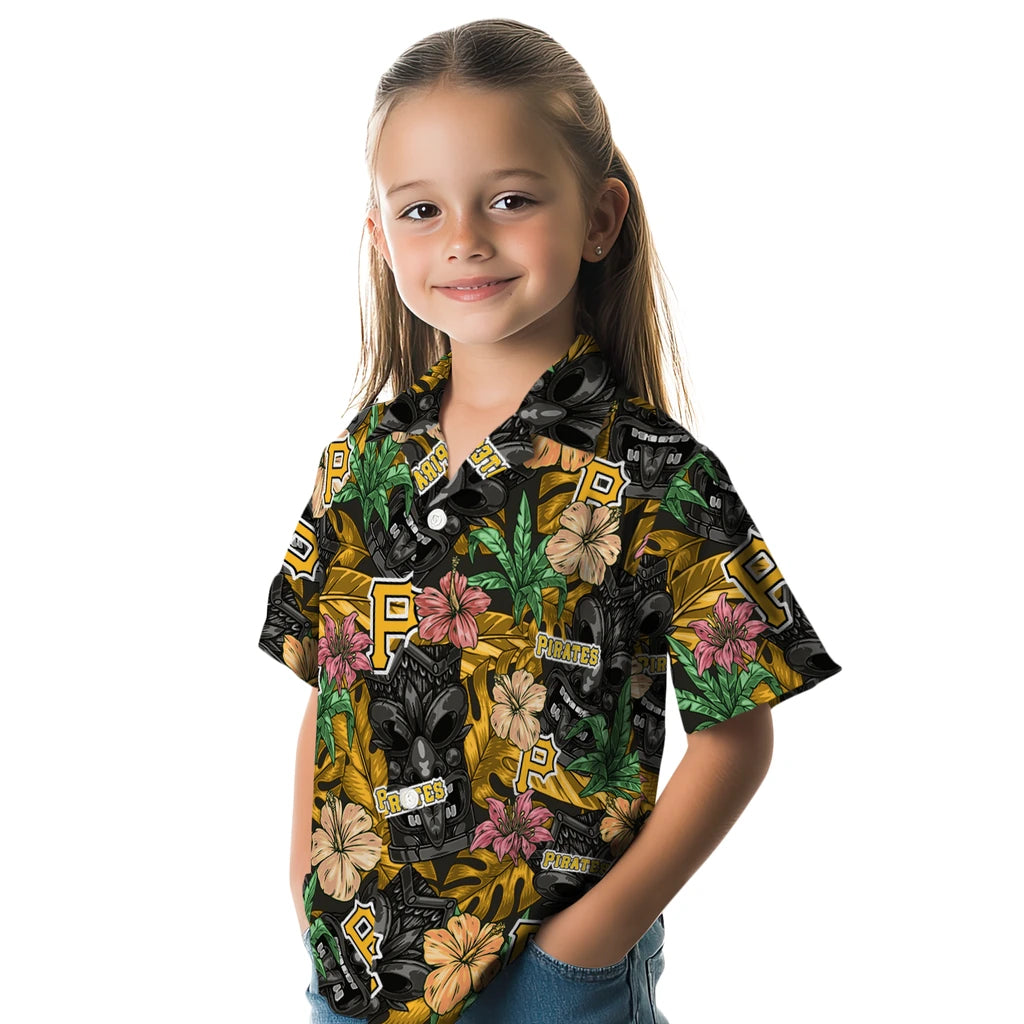 Pittsburgh Pirates Hawaiian Shirt - Hibiscus Tiki Jungle | Hula Hawaiian Shirts