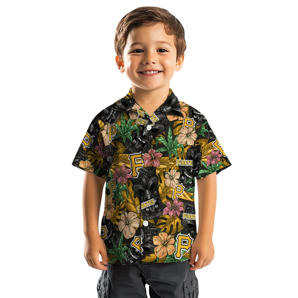 Pittsburgh Pirates Hawaiian Shirt - Hibiscus Tiki Jungle | Hula Hawaiian Shirts