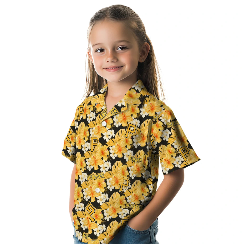 Pittsburgh Pirates Hawaiian Shirt - Hibiscus Tropics | Hula Hawaiian Shirts