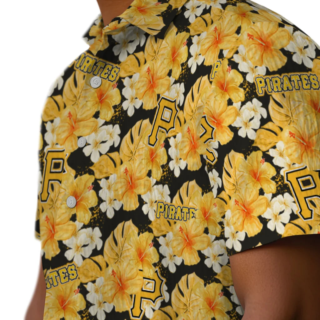 Pittsburgh Pirates Hawaiian Shirt - Hibiscus Tropics | Hula Hawaiian Shirts