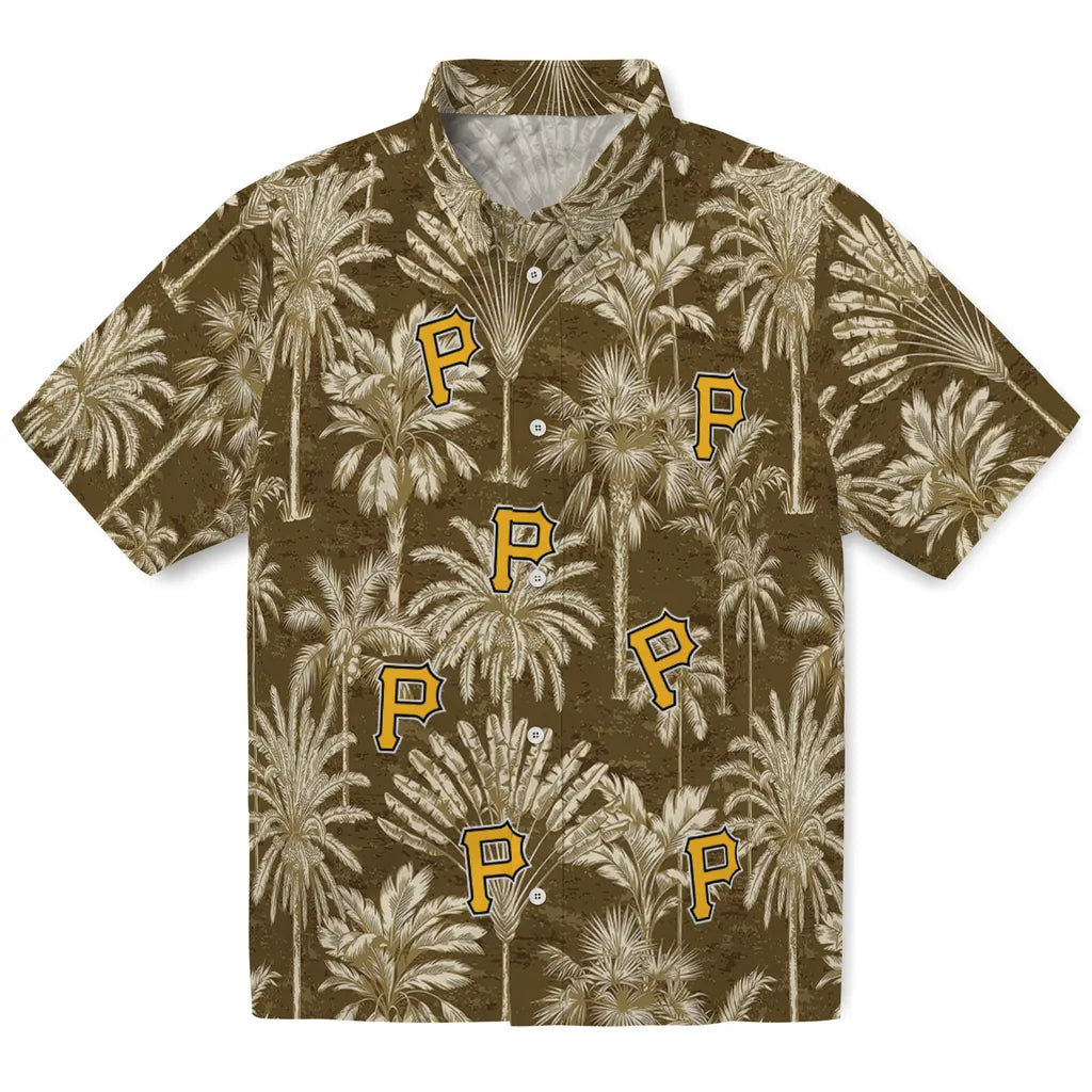 Pittsburgh Pirates Hawaiian Shirt - Vintage Palm Tree | Hula Hawaiian Shirts