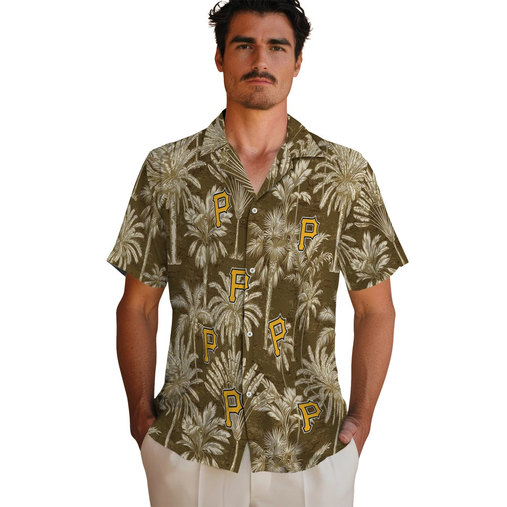 Pittsburgh Pirates Hawaiian Shirt - Vintage Palm Tree | Hula Hawaiian Shirts