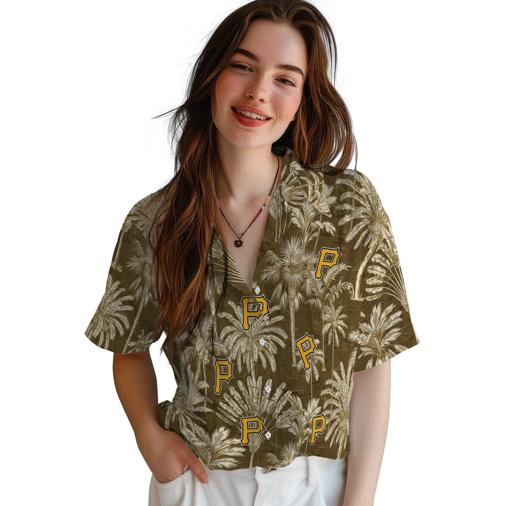 Pittsburgh Pirates Hawaiian Shirt - Vintage Palm Tree | Hula Hawaiian Shirts