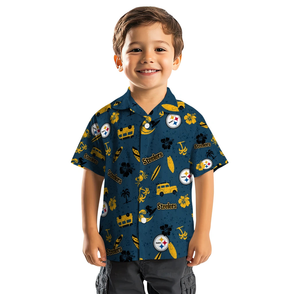 Pittsburgh Steelers Hawaiian Shirt - Beach Vibe | Hula Hawaiian Shirts