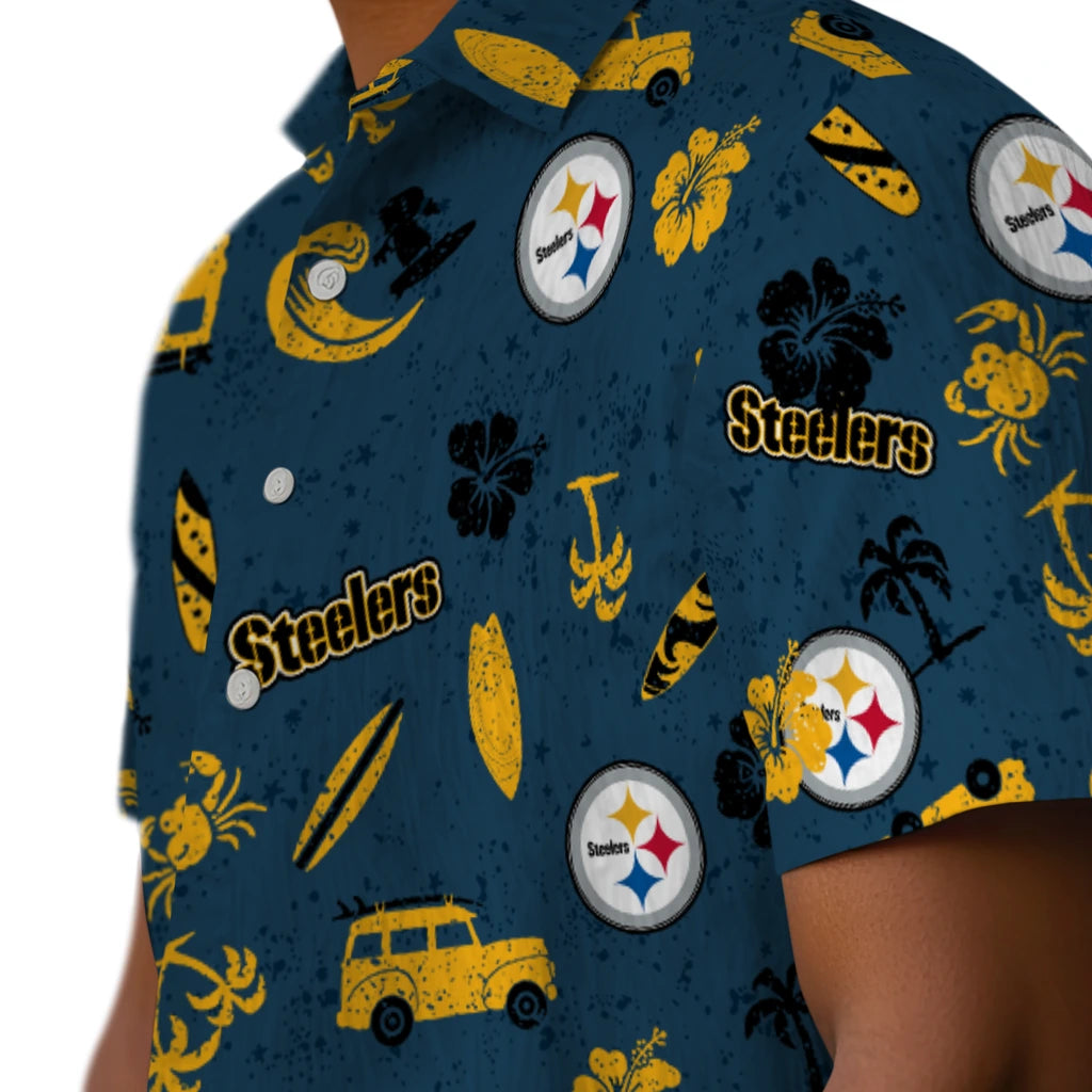 Pittsburgh Steelers Hawaiian Shirt - Beach Vibe | Hula Hawaiian Shirts