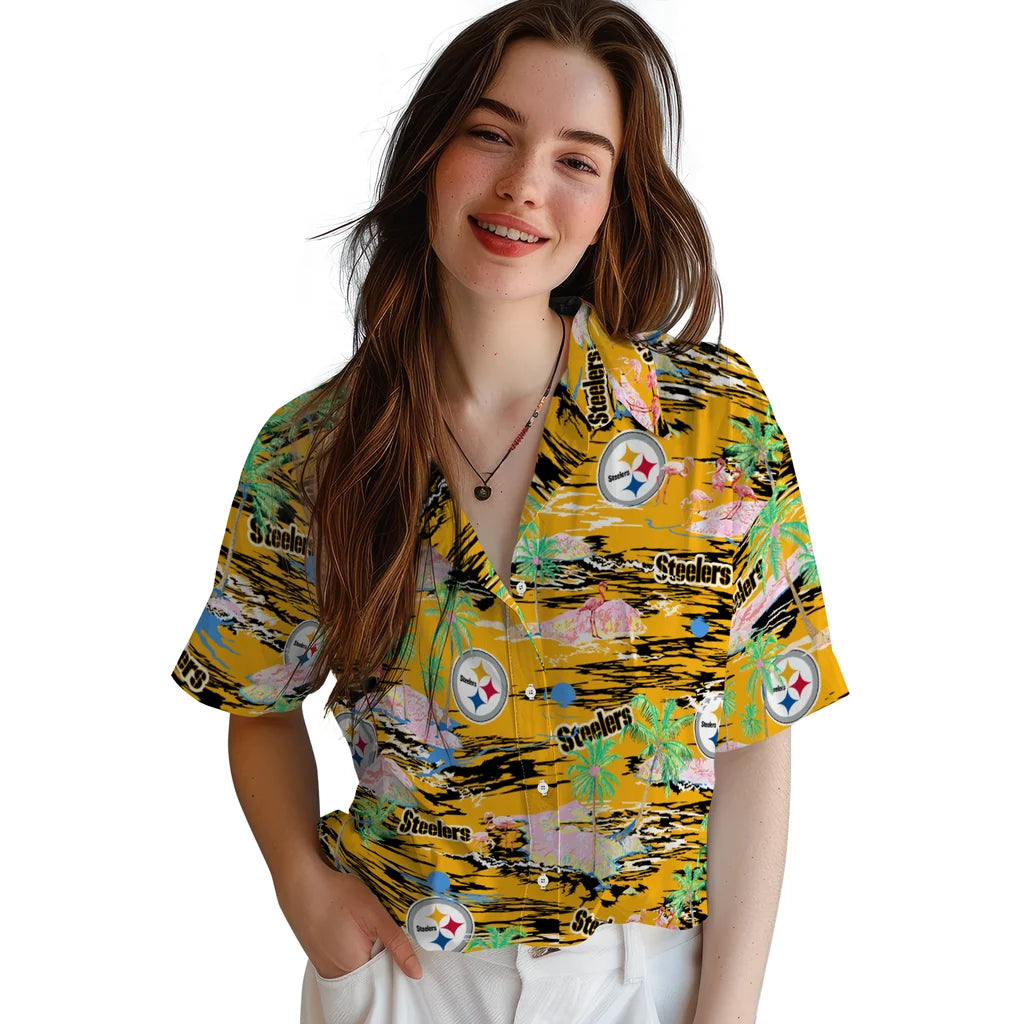 Pittsburgh Steelers Hawaiian Shirt - Hawaii Island | Hula Hawaiian Shirts