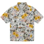 Pittsburgh Steelers Hawaiian Shirt - Hibiscus Seaside | Hula Hawaiian Shirts