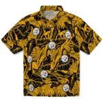 Pittsburgh Steelers Hawaiian Shirt - Monstera Layer | Hula Hawaiian Shirts
