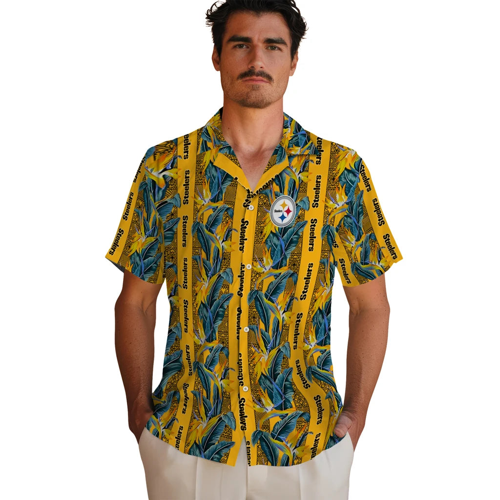 Pittsburgh Steelers Hawaiian Shirt - Paradise Vines | Hula Hawaiian Shirts