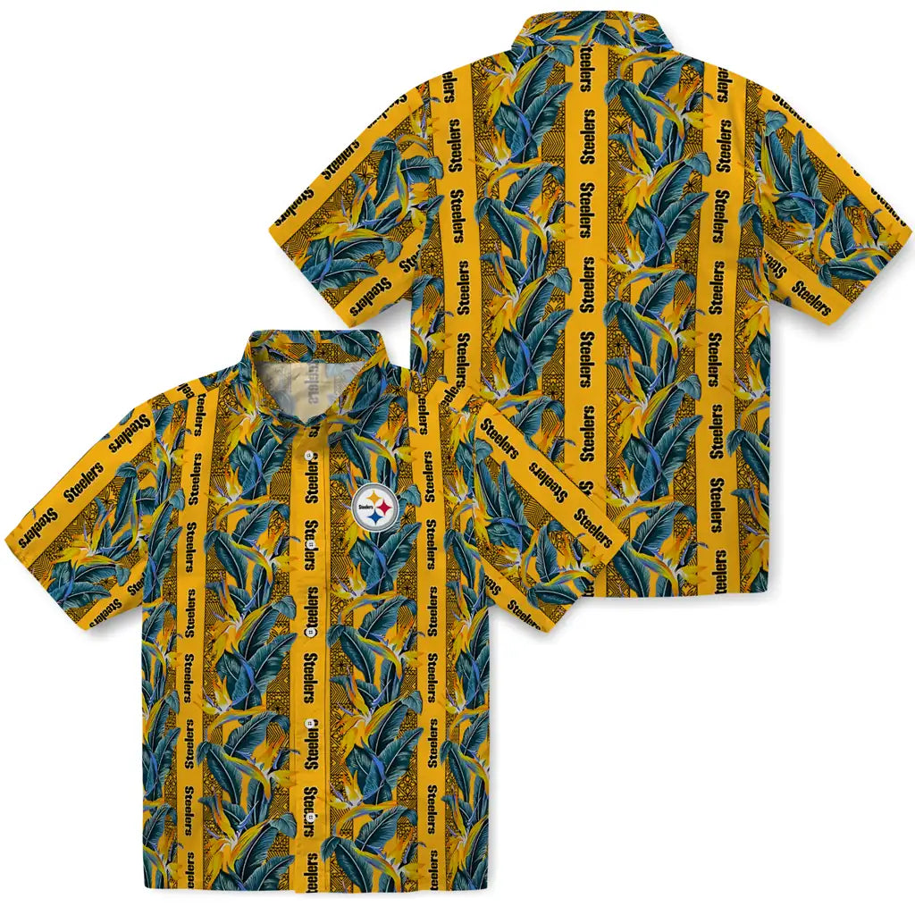 Pittsburgh Steelers Hawaiian Shirt - Paradise Vines | Hula Hawaiian Shirts