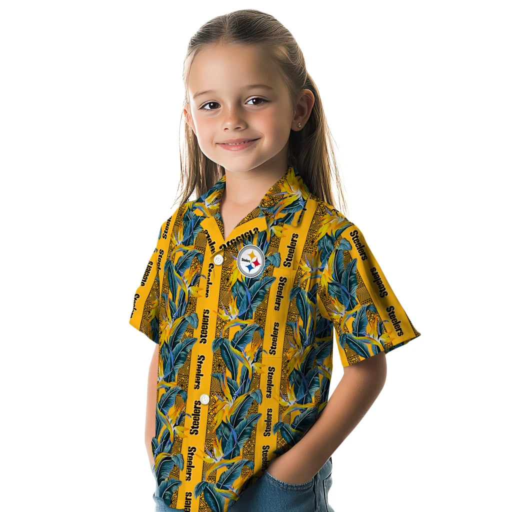Pittsburgh Steelers Hawaiian Shirt - Paradise Vines | Hula Hawaiian Shirts