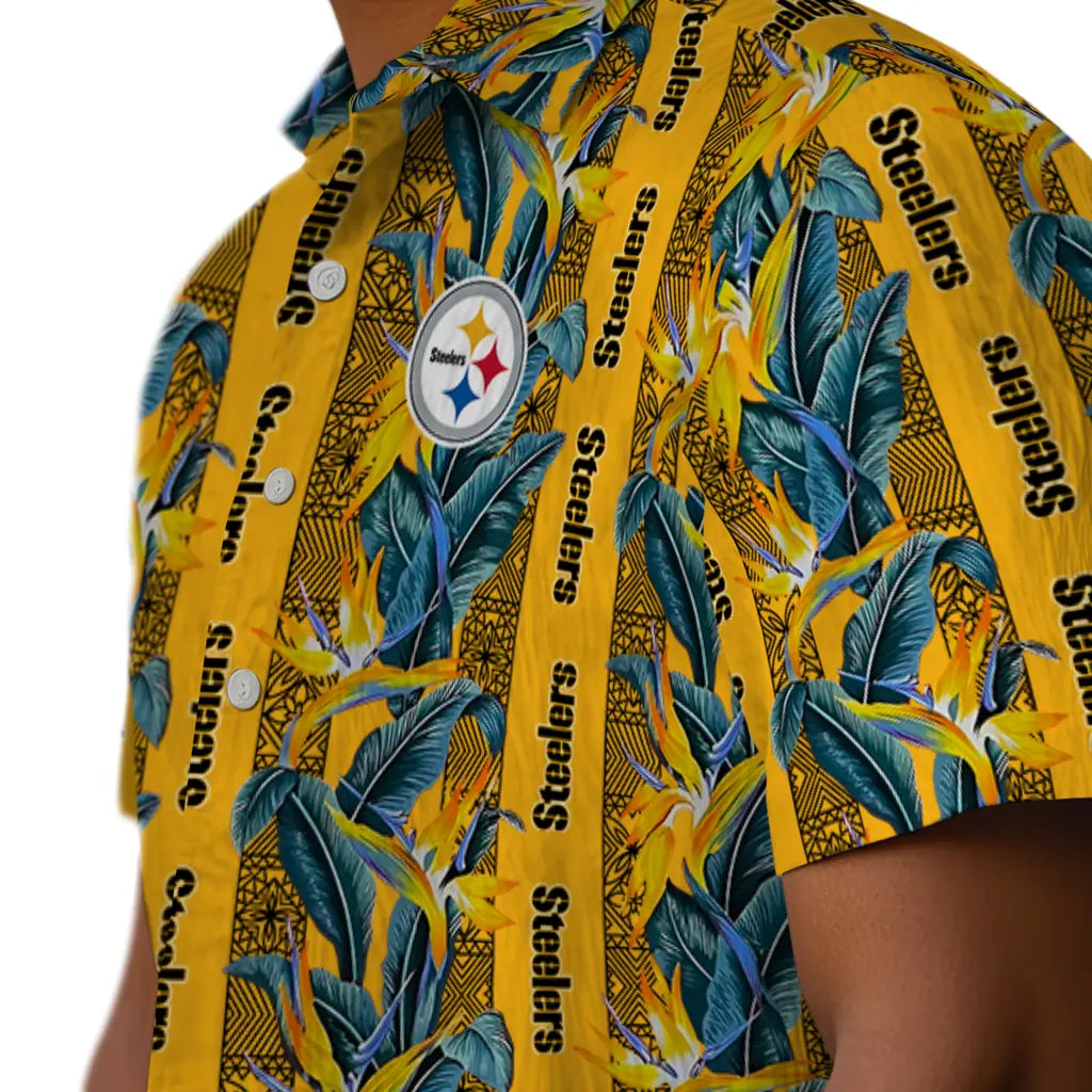 Pittsburgh Steelers Hawaiian Shirt - Paradise Vines | Hula Hawaiian Shirts