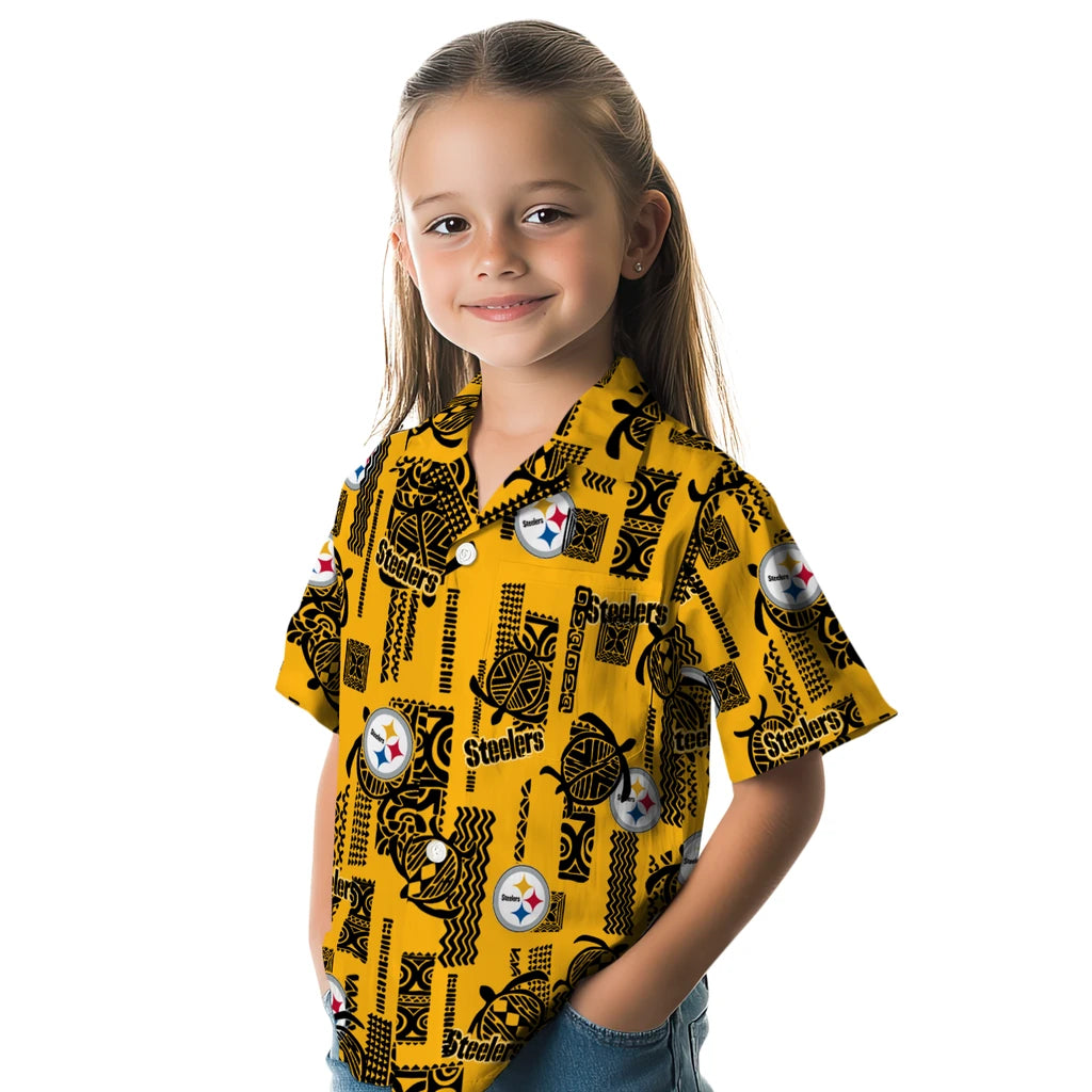 Pittsburgh Steelers Hawaiian Shirt - Turtle Lines | Hula Hawaiian Shirts