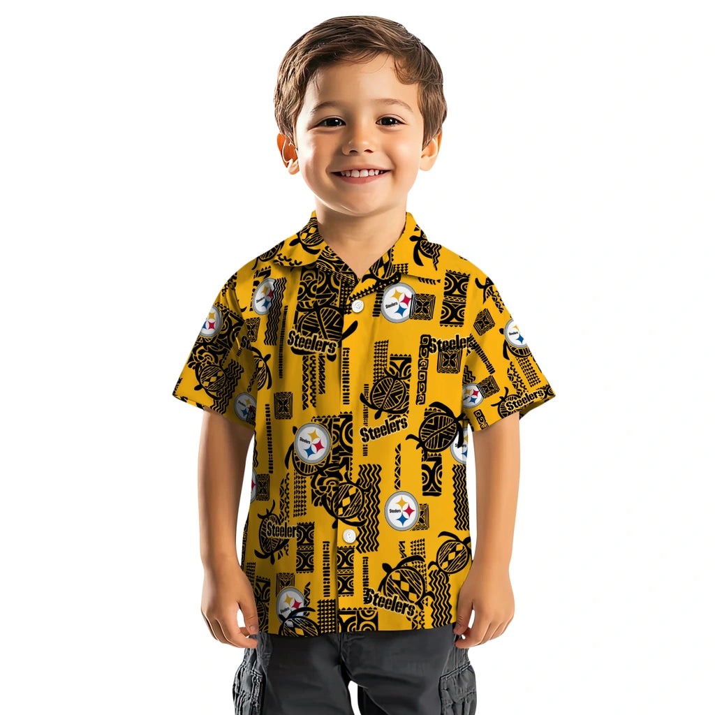 Pittsburgh Steelers Hawaiian Shirt - Turtle Lines | Hula Hawaiian Shirts