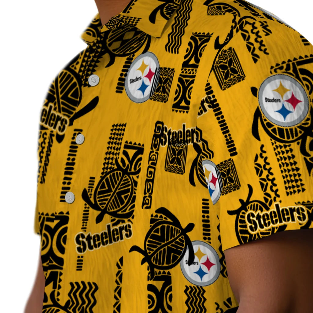 Pittsburgh Steelers Hawaiian Shirt - Turtle Lines | Hula Hawaiian Shirts