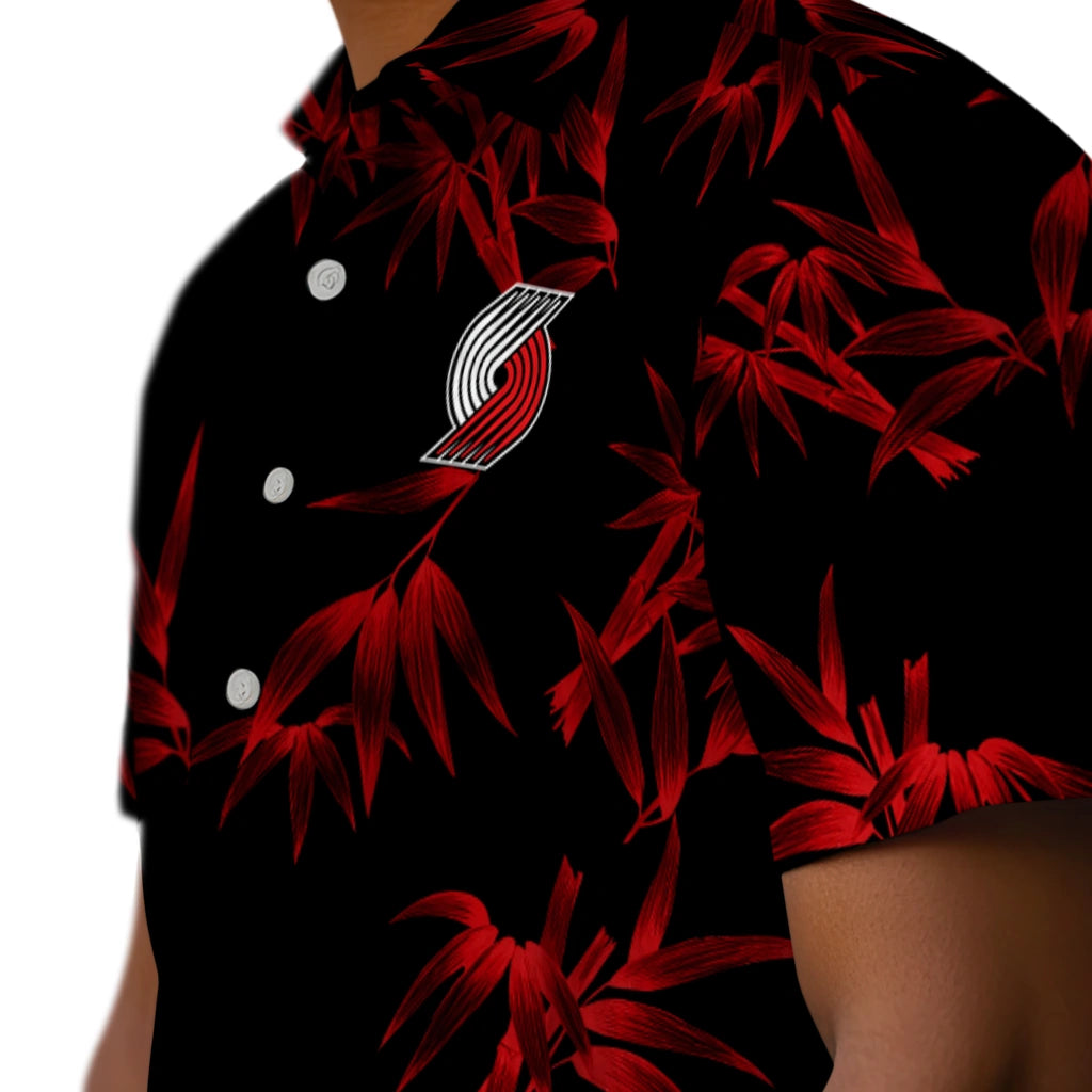 Portland Trail Blazers Hawaiian Shirt - Bamboo Branches | Hula Hawaiian Shirts