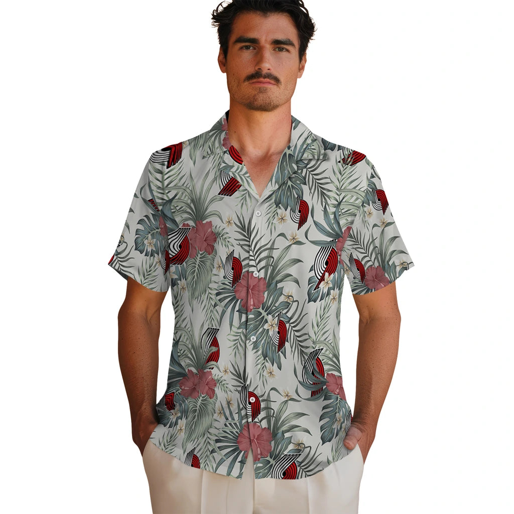 Portland Trail Blazers Hawaiian Shirt - Hibiscus Designs | Hula Hawaiian Shirts