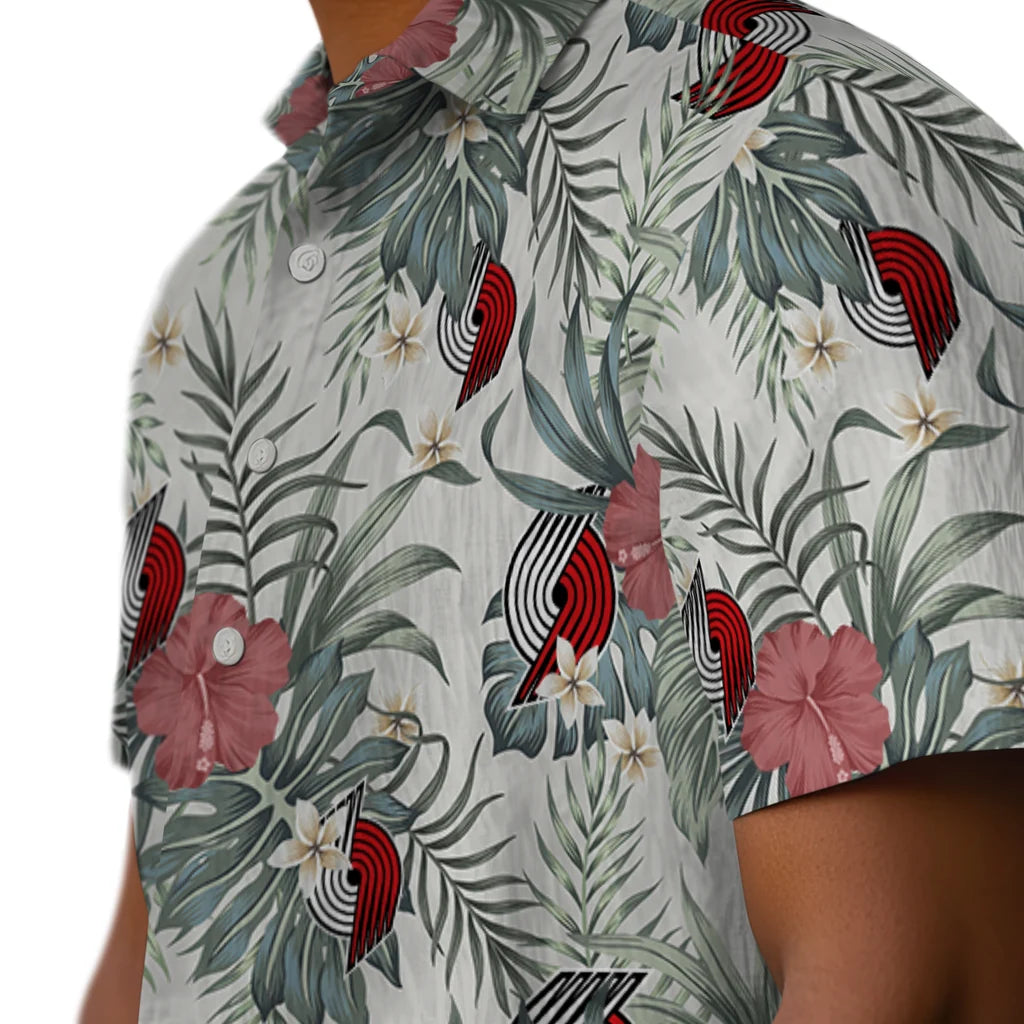 Portland Trail Blazers Hawaiian Shirt - Hibiscus Designs | Hula Hawaiian Shirts