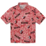 Portland Trail Blazers Hawaiian Shirt - Hibiscus Oasis | Hula Hawaiian Shirts