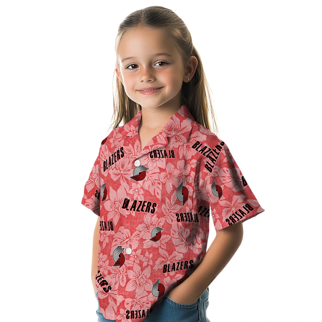 Portland Trail Blazers Hawaiian Shirt - Hibiscus Oasis | Hula Hawaiian Shirts