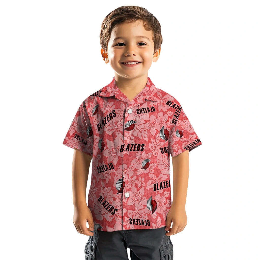 Portland Trail Blazers Hawaiian Shirt - Hibiscus Oasis | Hula Hawaiian Shirts